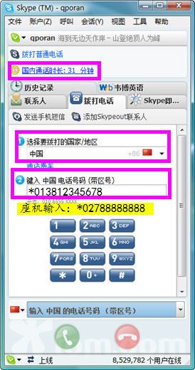 skype打出的号码是固定的吗,固定格式轻松拨打全球电话